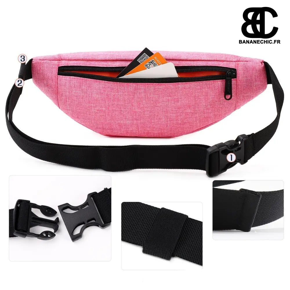 Sac banane rose femme sport - Banane - Banane Chic ™