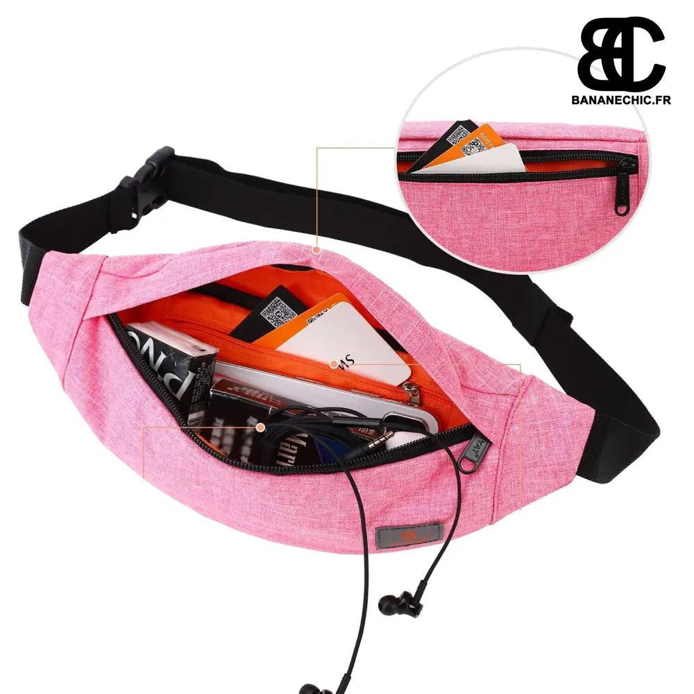 Sac banane rose femme sport - Banane - Banane Chic ™