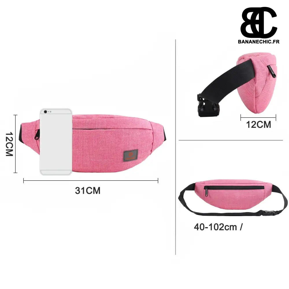 Sac banane rose femme sport - Banane - Banane Chic ™