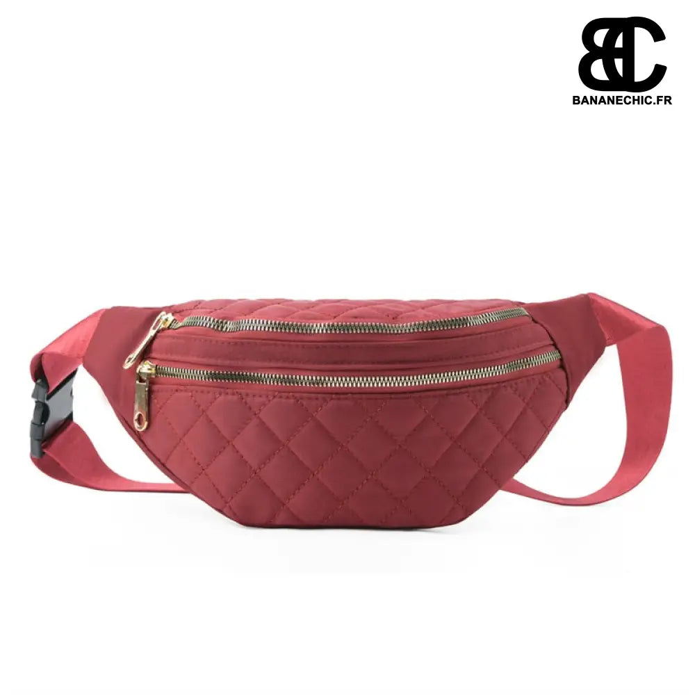 Sac Banane Rouge en Cuir - Rouge - 1 - Banane - Banane Chic