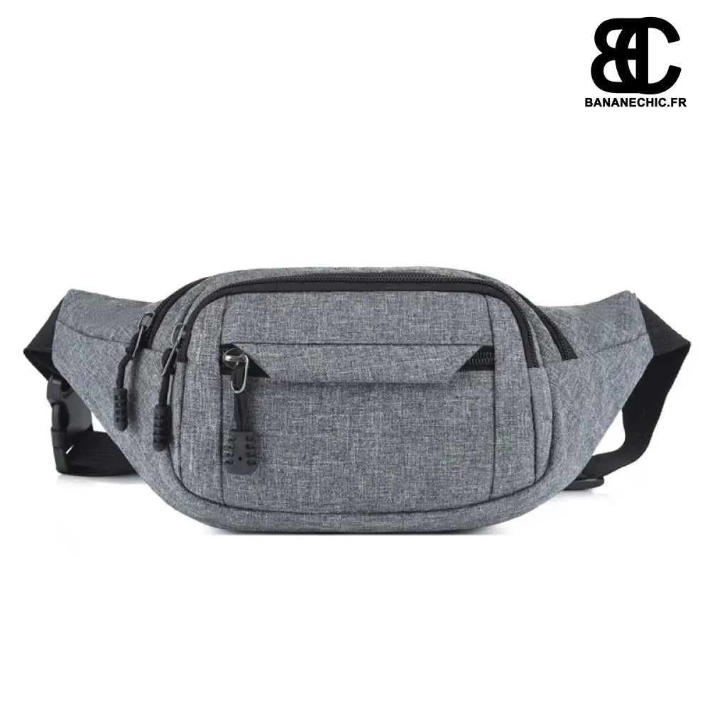 Sac banane rouge en toile - Gris - Banane - Banane Chic ™