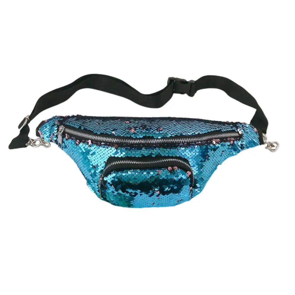 Sac Banane Sequin Étincelant - Bleu - Sac Banane - Banane