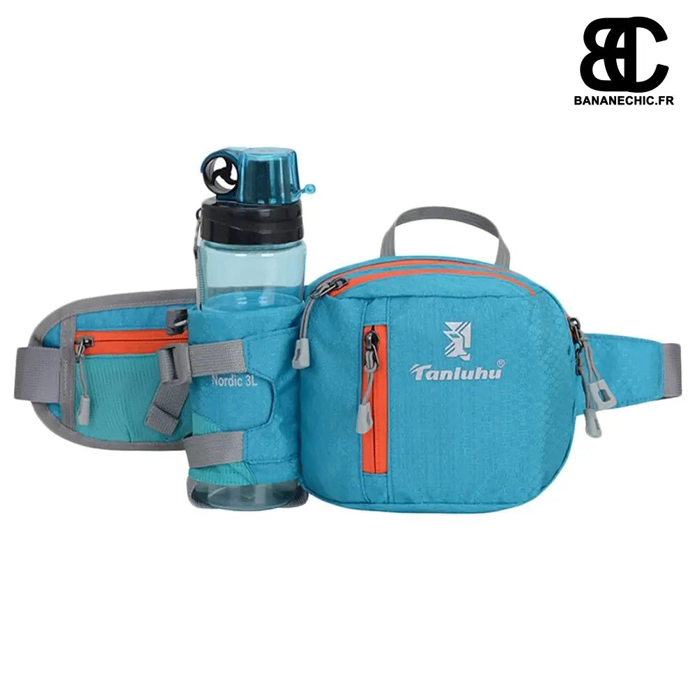 Sac banane sport avec porte bouteille - Light blue - banane