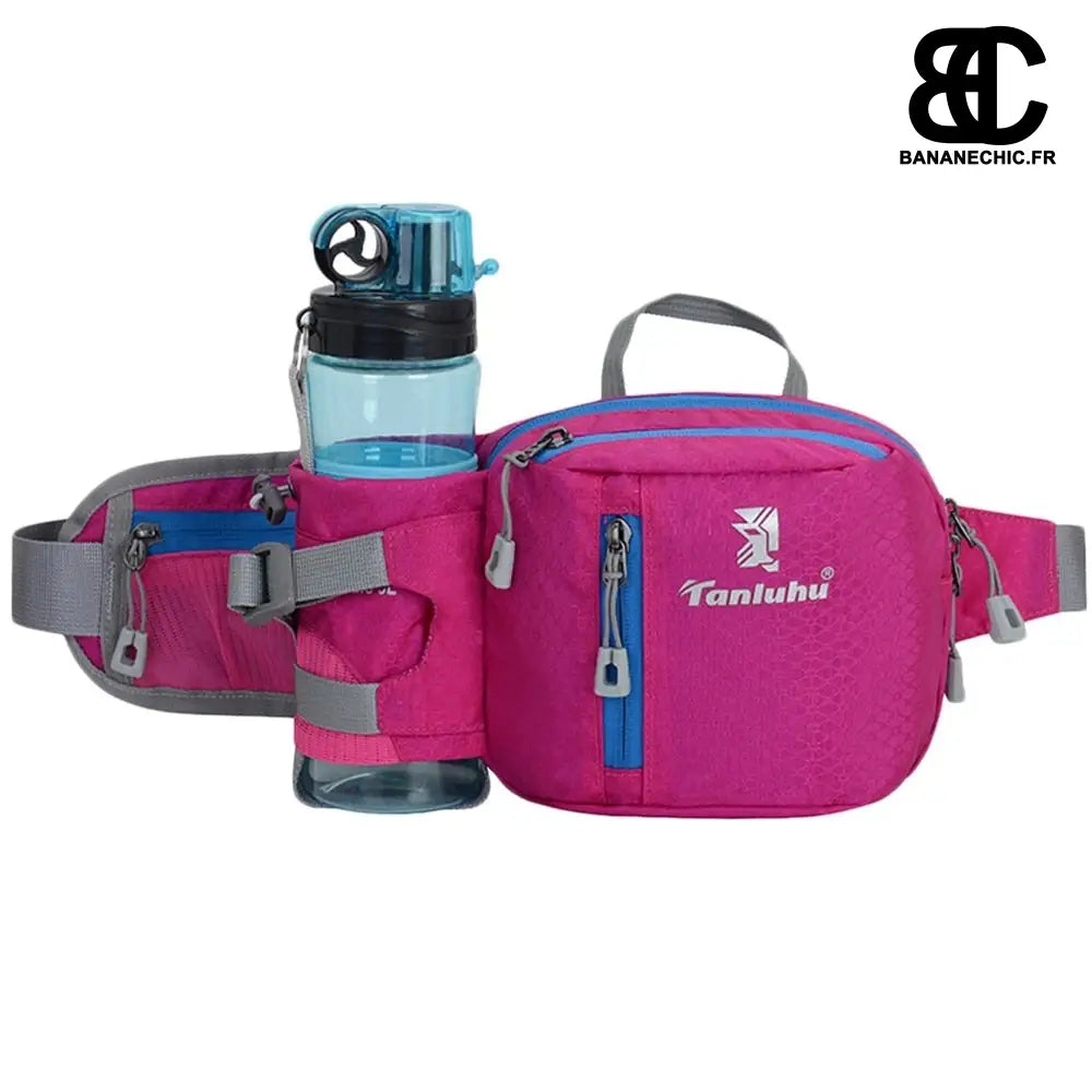 Sac banane sport avec porte bouteille - Rose red - banane -