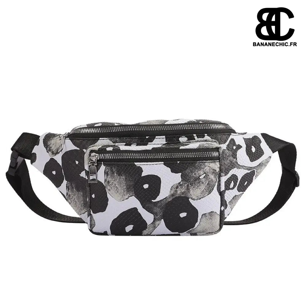 Sac banane stylé noir grand - Gris foncé - Banane - Banane