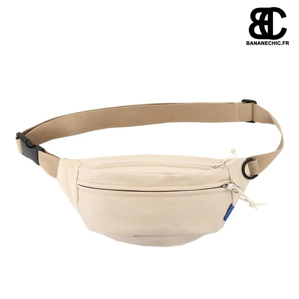 Sac banane Sweat Mauve stylé - Beige - Banane - Banane Chic
