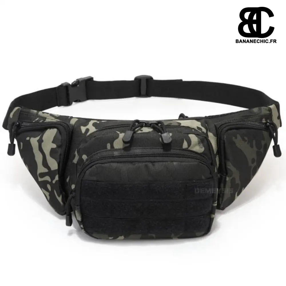 Sac banane tactique camouflage - Noir - Sac Banane - Banane