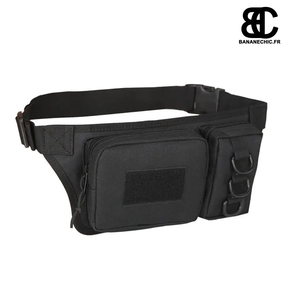 Sac banane tactique militaire multipoches - Noir - Banane -