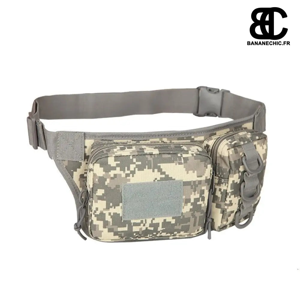 Sac banane tactique militaire multipoches - Camouflage gris
