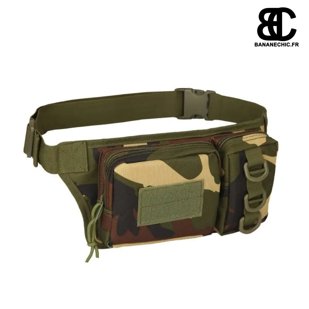 Sac banane tactique militaire multipoches - Camouflage kaki