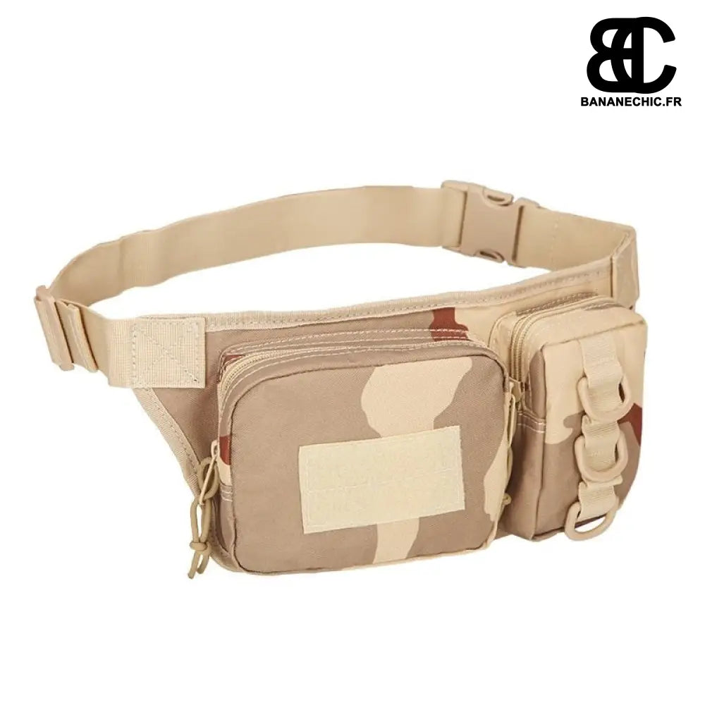 Sac banane tactique militaire multipoches - Beige - Banane -