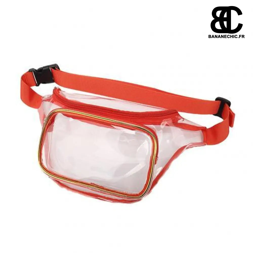 Sac banane transparent Femme - Rouge - Banane - Banane Chic