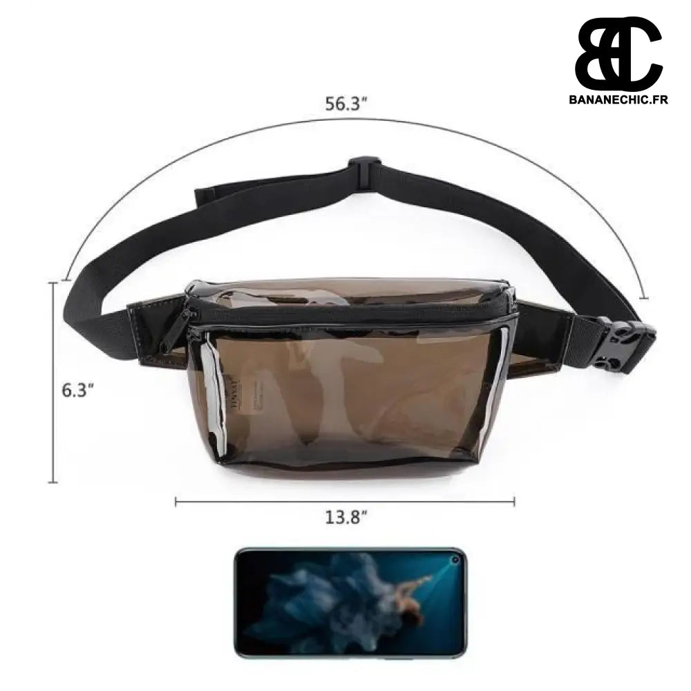 Sac banane transparent femme - Marron - Banane - Banane Chic