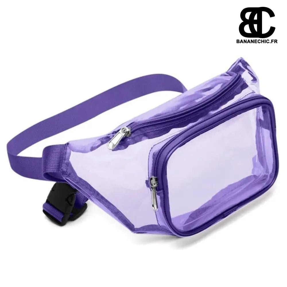 Sac banane transparent unisexe - Violet - Banane - Banane