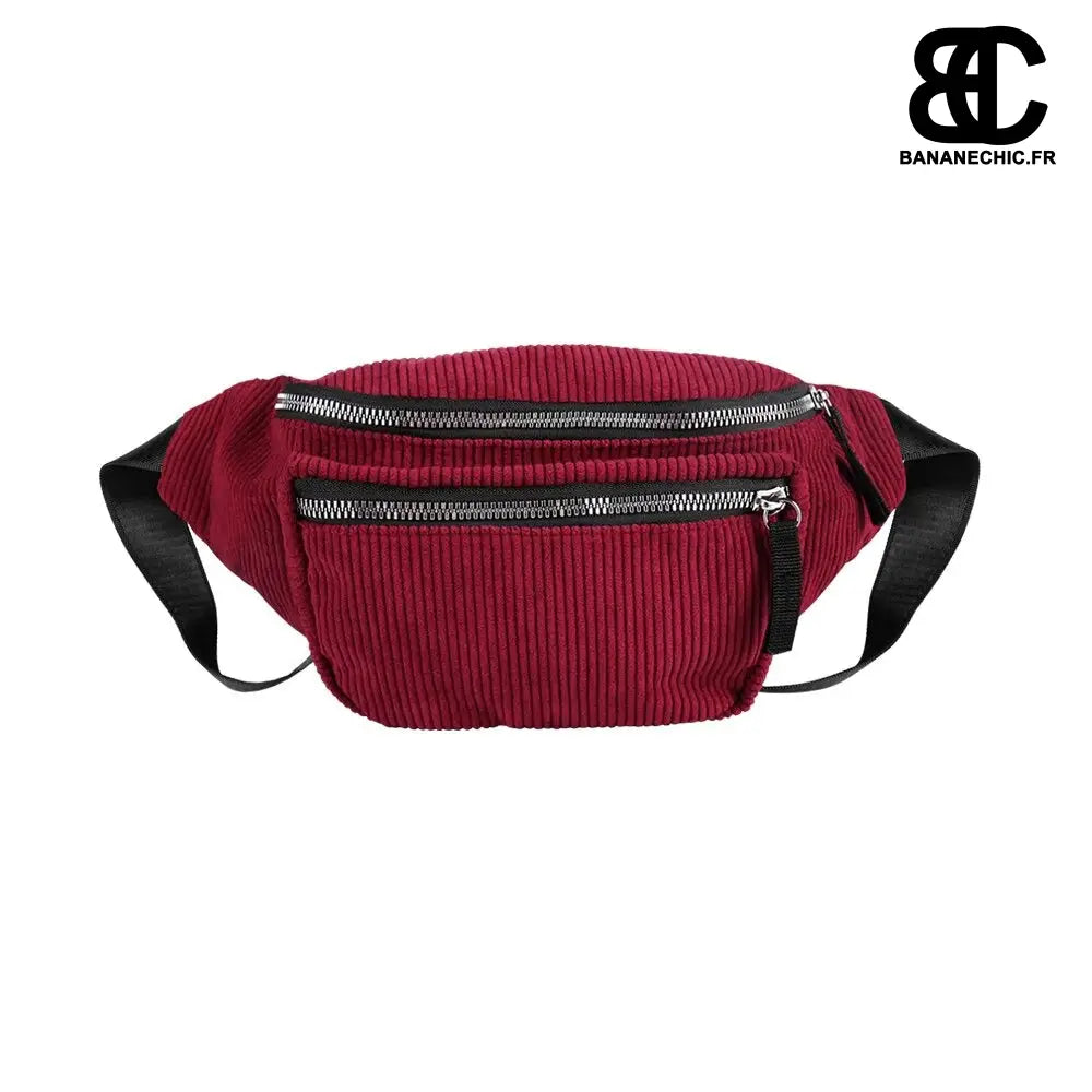 Sac banane velours côtelé - Red - banane - Banane Chic ™