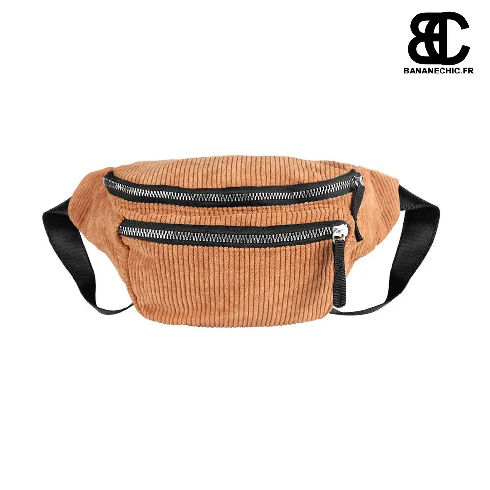 Sac banane velours côtelé - Brown - banane - Banane Chic ™