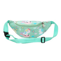 Sac banane vert enfant coloré coton