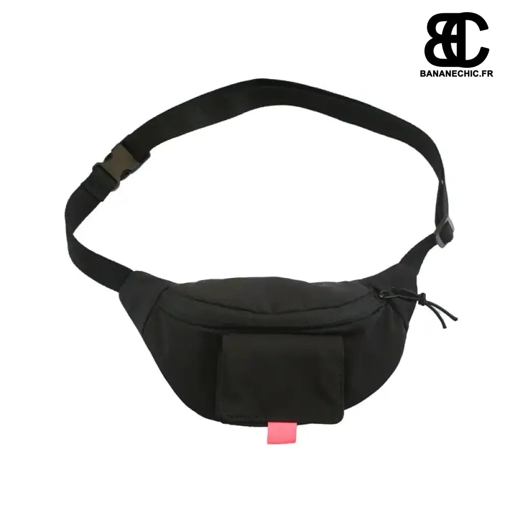 Sac Banane Vintage en Cuir - Noir - Sac Banane - Banane Chic