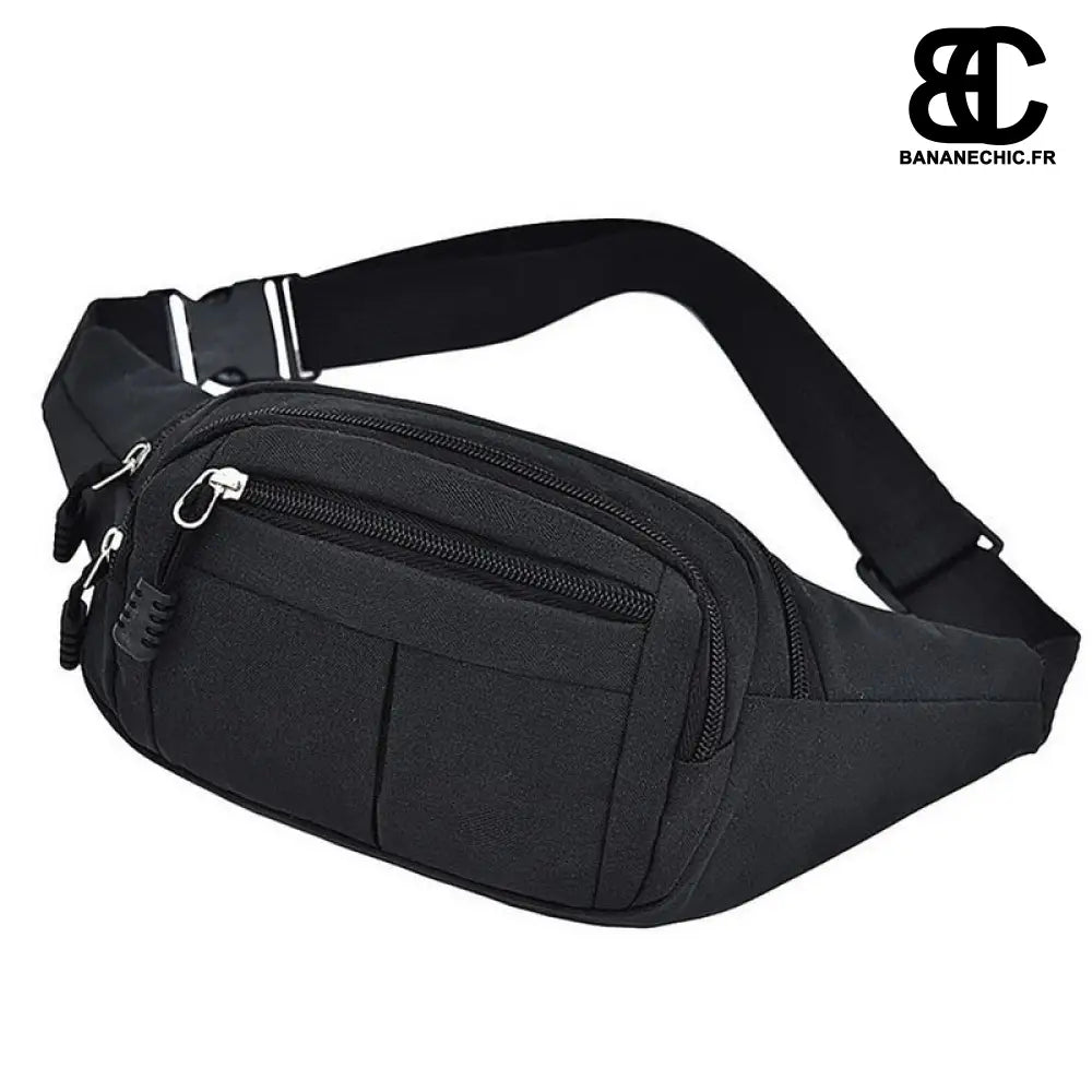 Sac banane violet en tissu - Noir - banane - Banane Chic ™