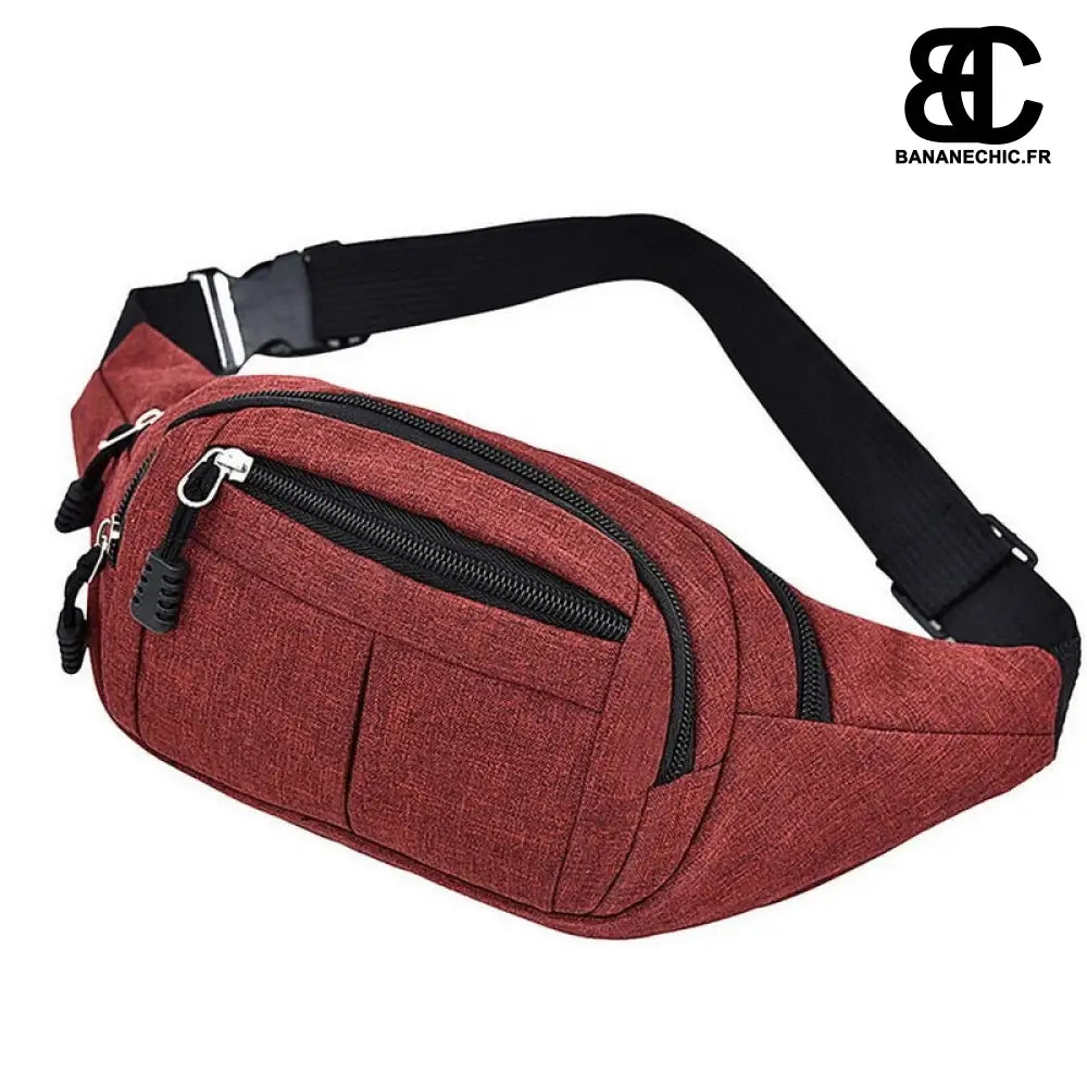 Sac banane violet en tissu - Rouge - banane - Banane Chic ™