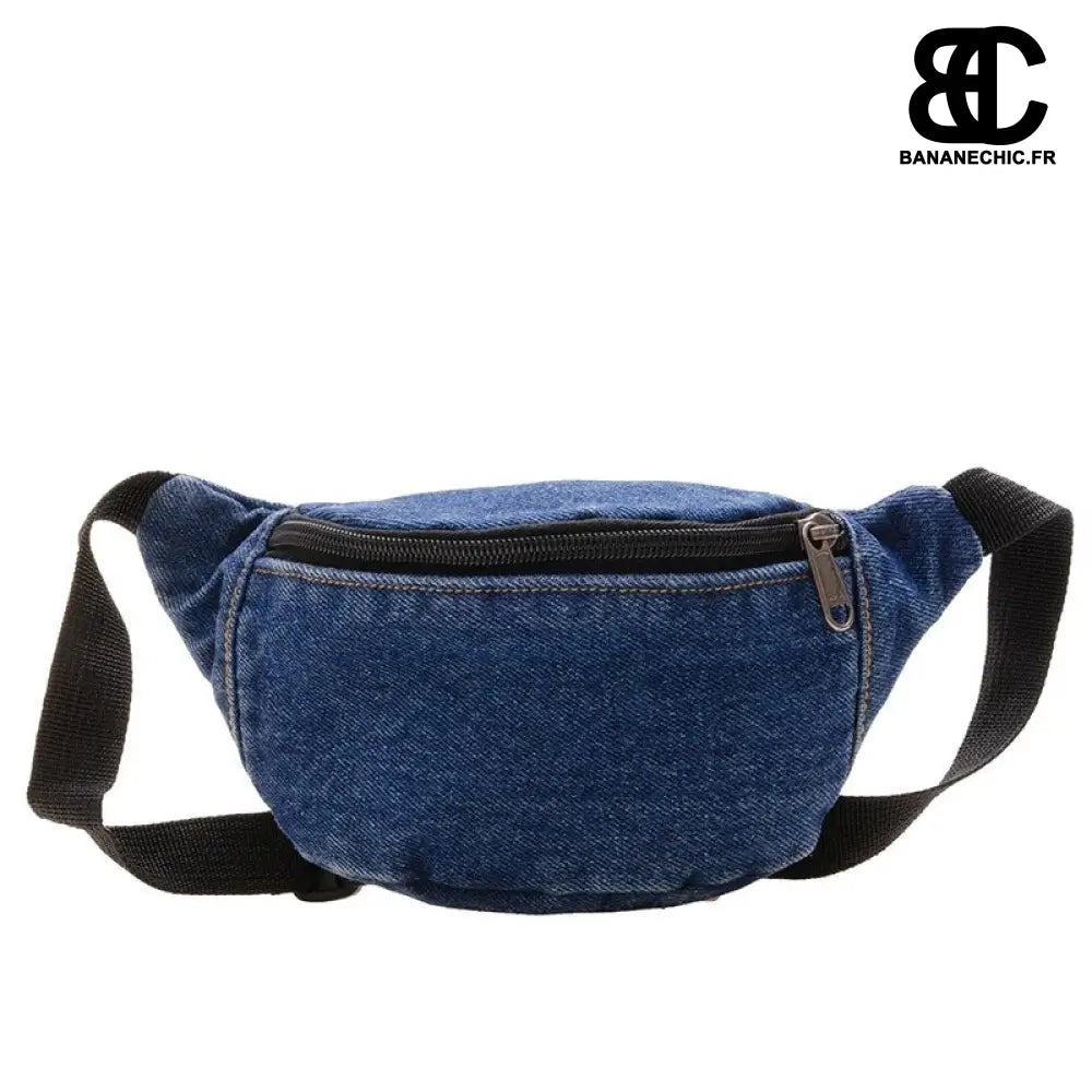 Sac bandoulière denim enfant - Dark Blue - banane - Banane