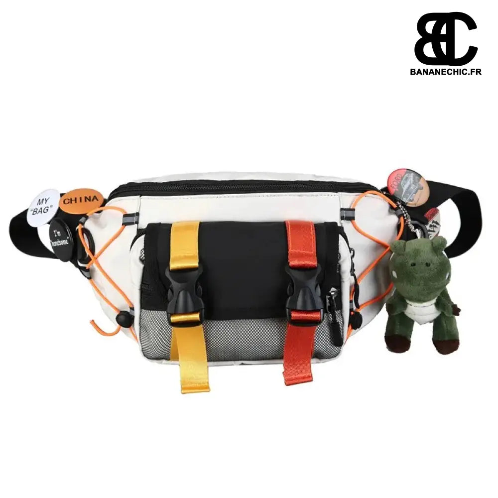 Sac bandoulière orange oversize - White - banane - Banane