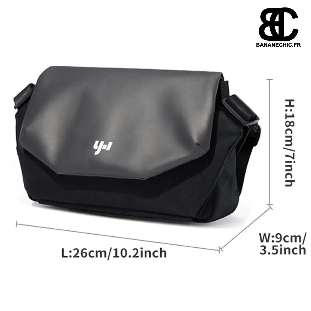 Sac bandoulière souple oversize noir. - M-9.7inch IPad-B -