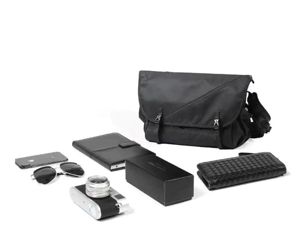 Sac bandoulière souple oversize noir - Large - banane -