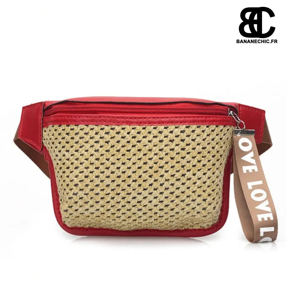 Sac femme paille banane - Rouge - Banane - Banane Chic ™