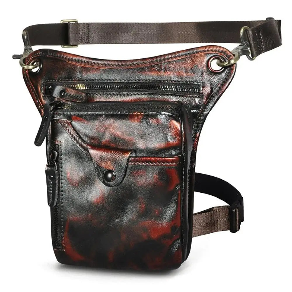 Sac jambe brillant moto - élégance et style - Cuivré -