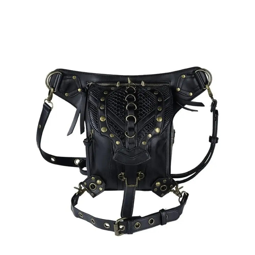 Sac jambe femme moto noir - Noir - banane - Banane Chic ™