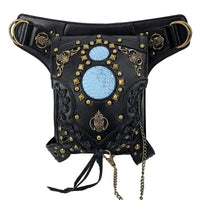 Sac jambe moto élégant femme, noir