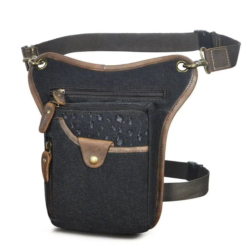 Sac jambe noir waterproof moto - Noir - banane - Banane Chic