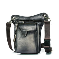 Sac moto cuir homme jambe