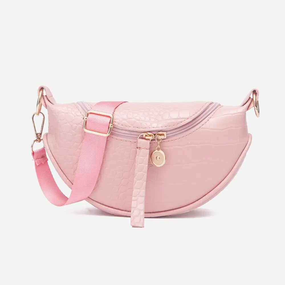 Sacoche banane en cuir chic femme - Pink - Banane - Banane