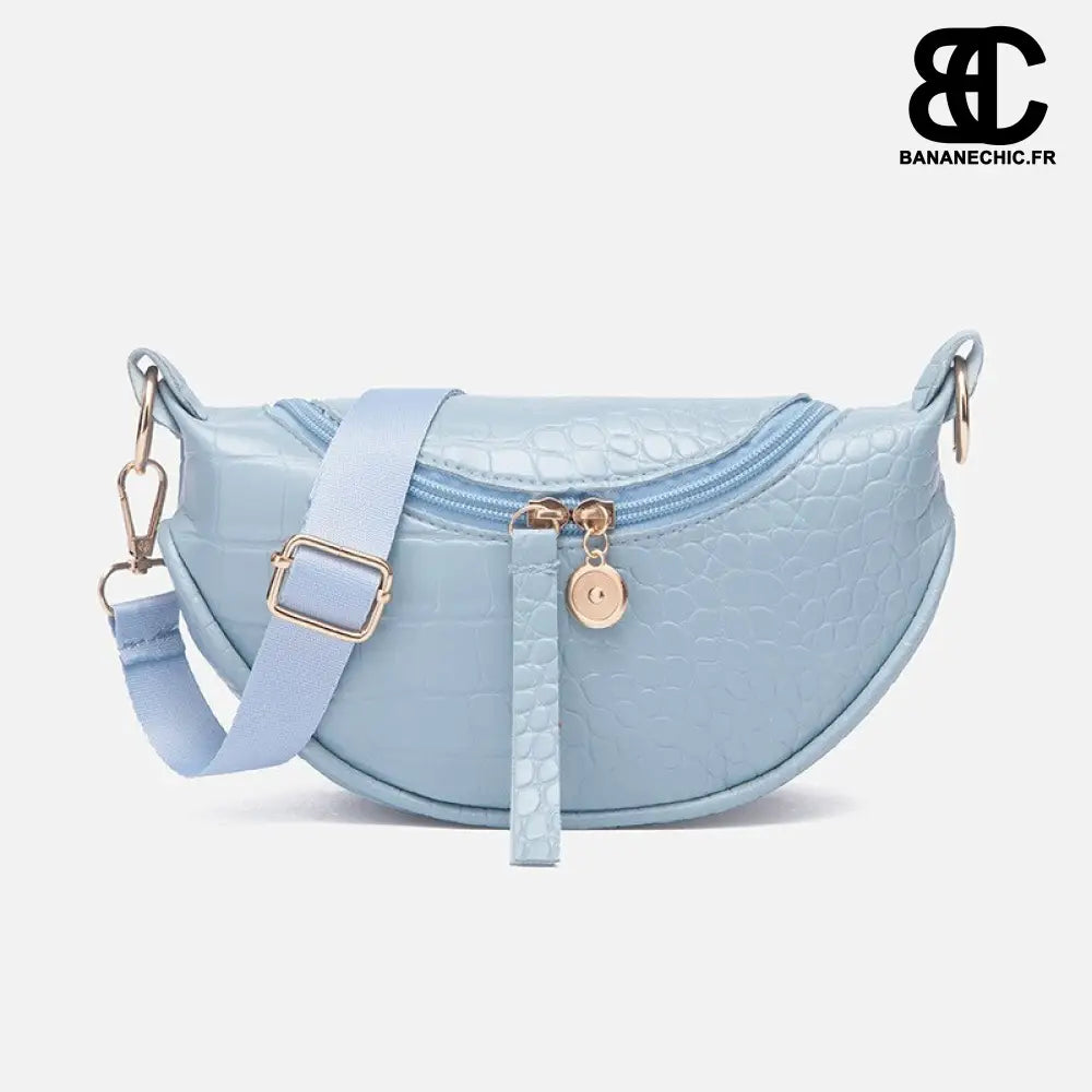 Sacoche banane en cuir chic femme - Blue - Banane - Banane