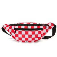 Sacoche banane femme damier tissu