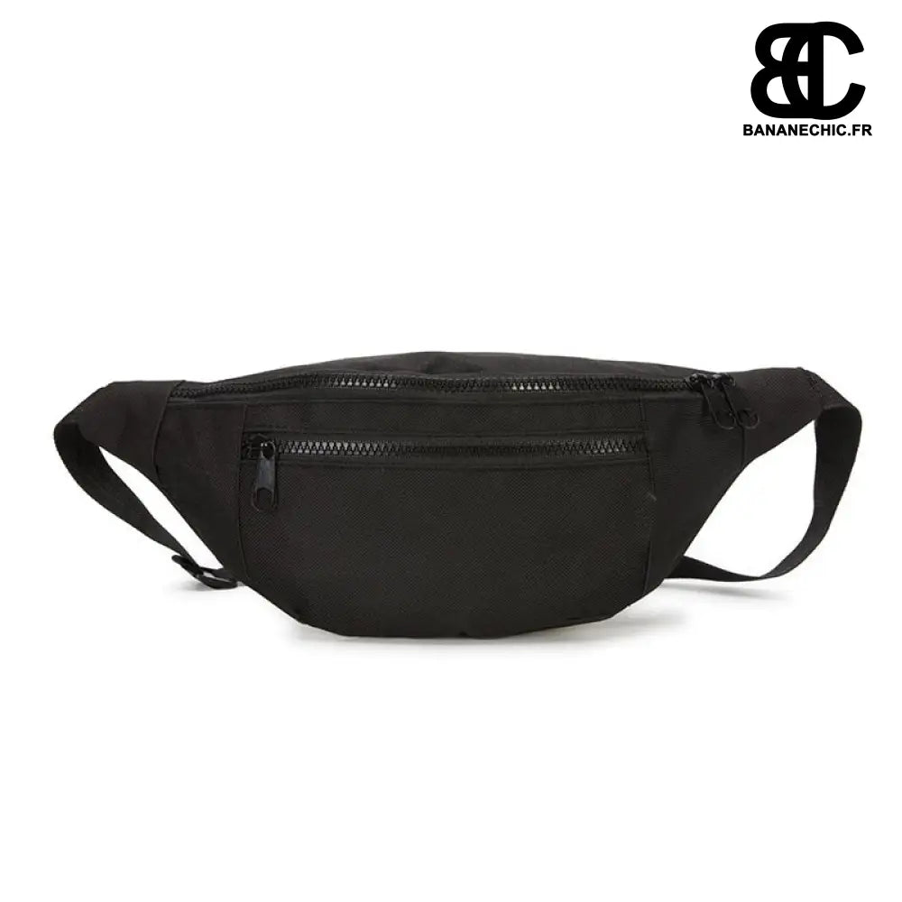 Sacoche banane femme damier tissu - Noir - Banane - Banane