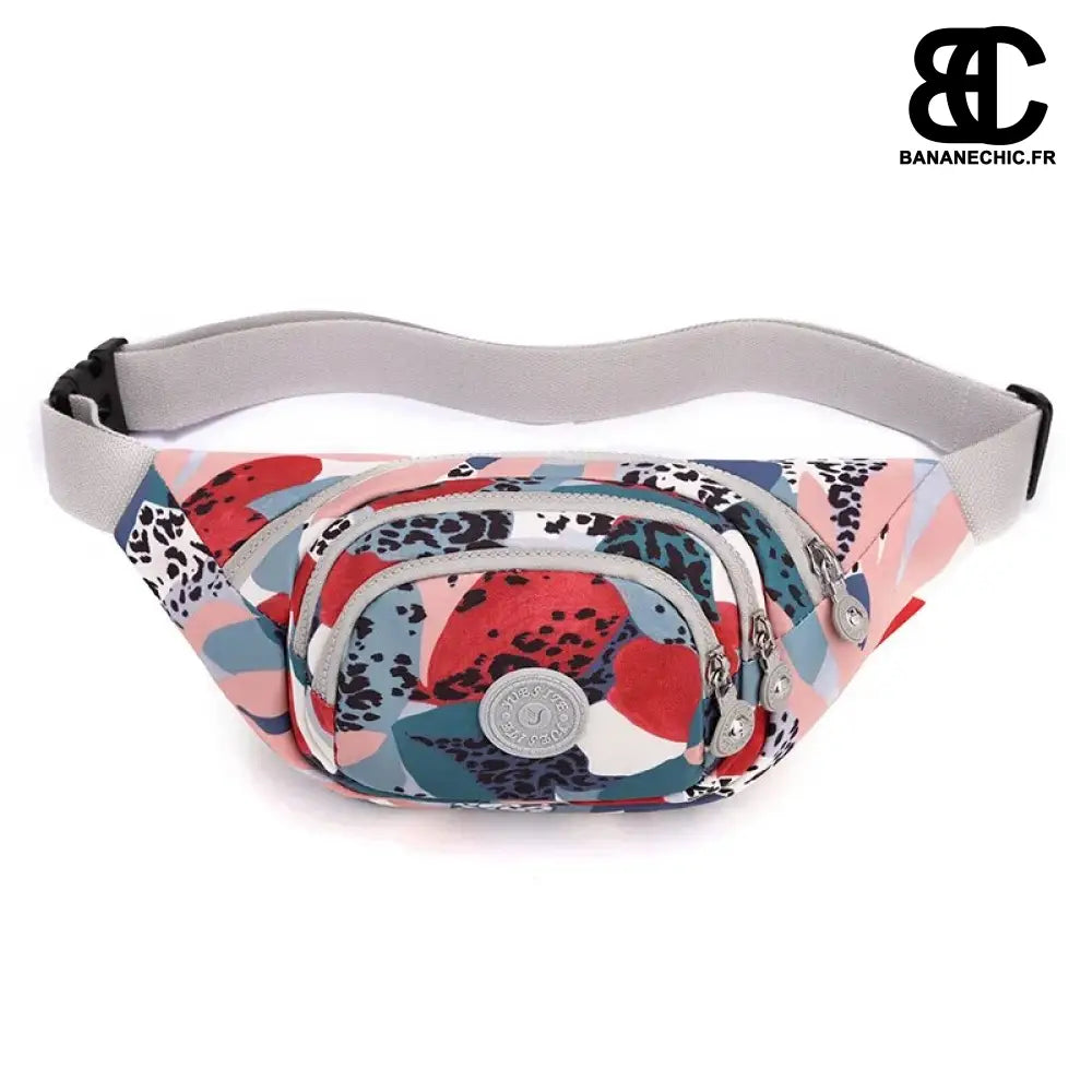 Sacoche Banane Imprimé Rétro Rose - Fleurs - banane - Banane