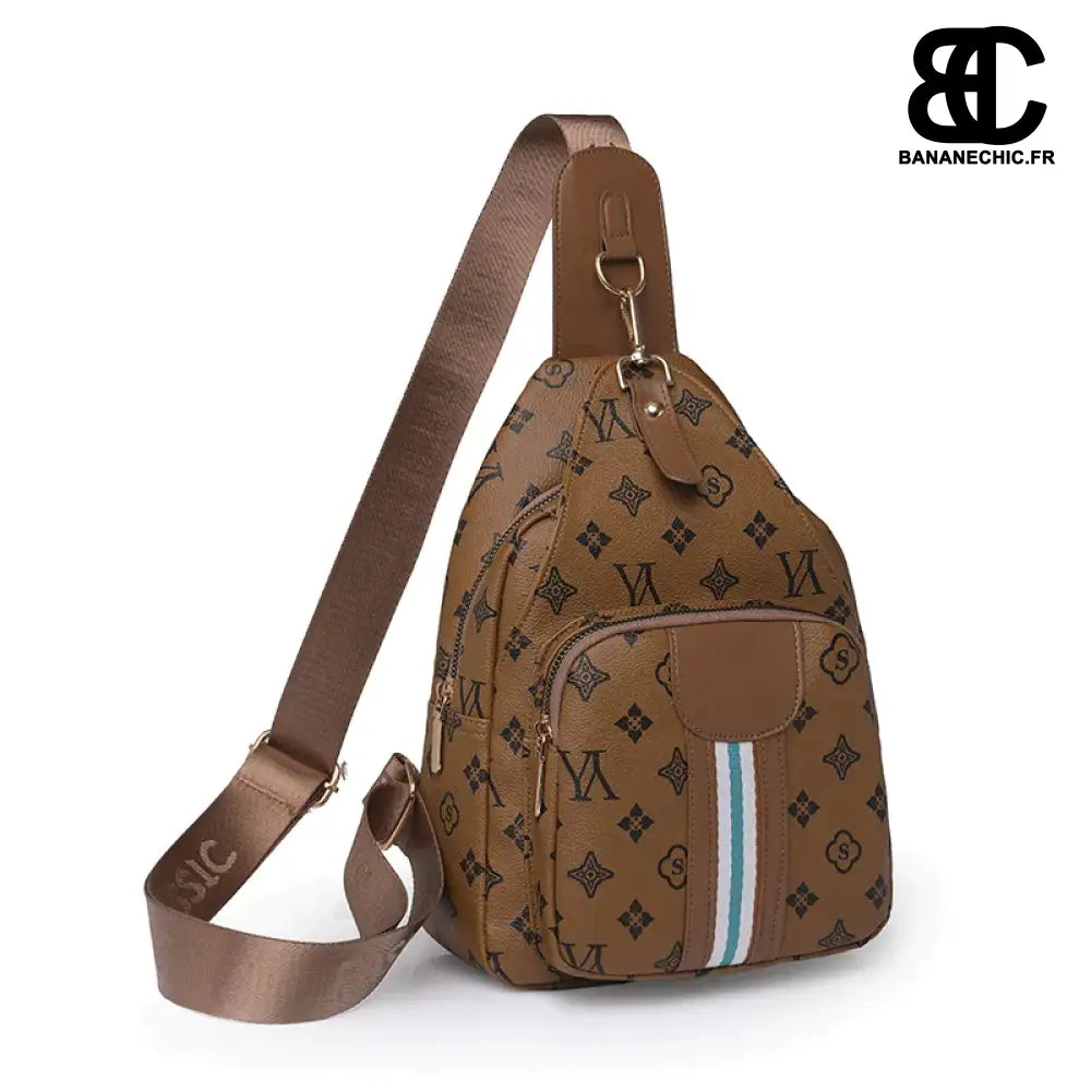 Sacoche bandoulière bleu chic - Marron - banane - Banane