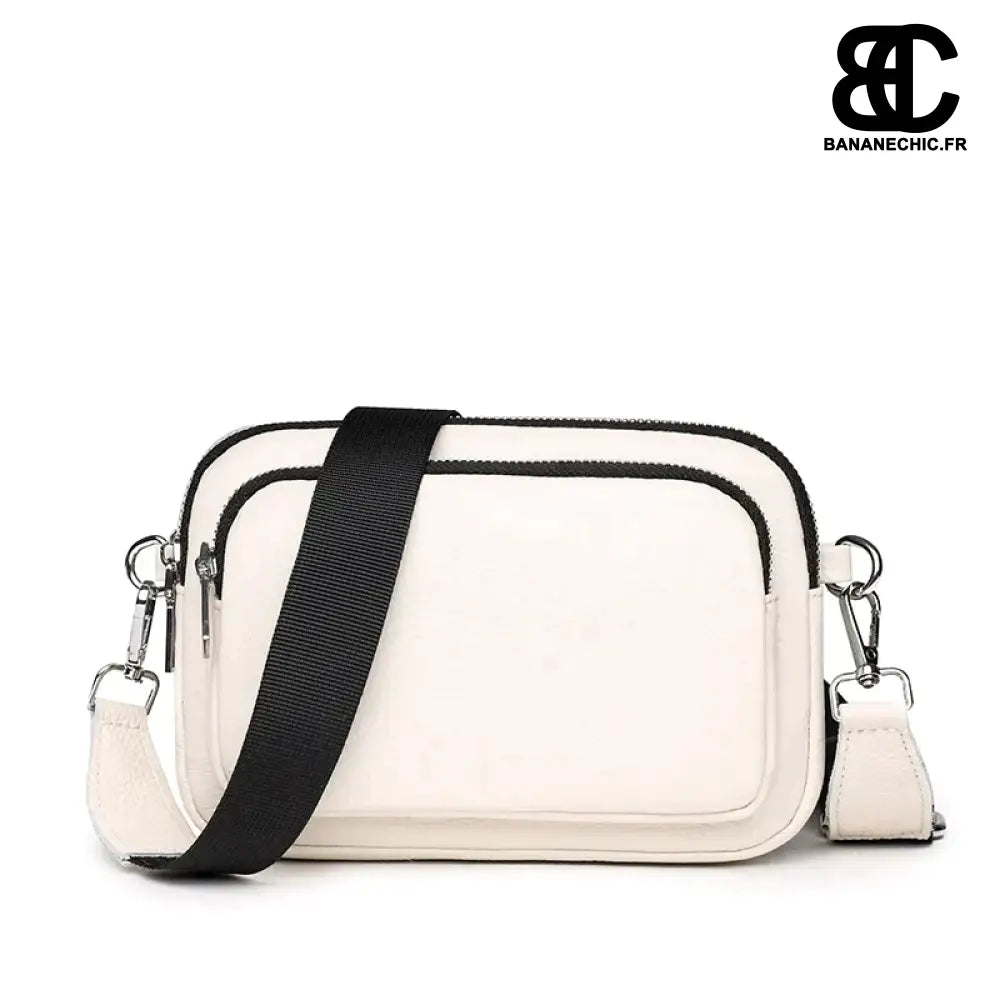 Sacoche bandoulière bleu tendance femme - Blanc - banane -