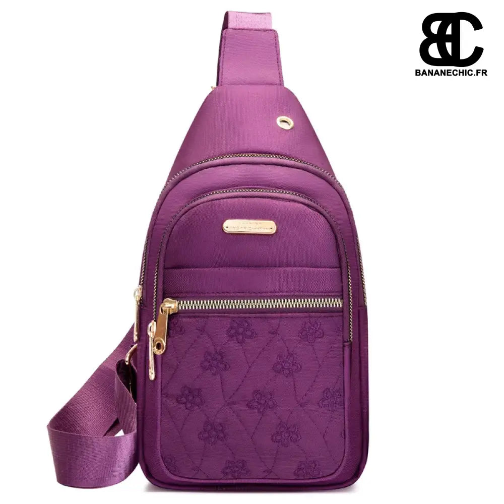 Sacoche bandoulière femme légère - Violet - banane - Banane