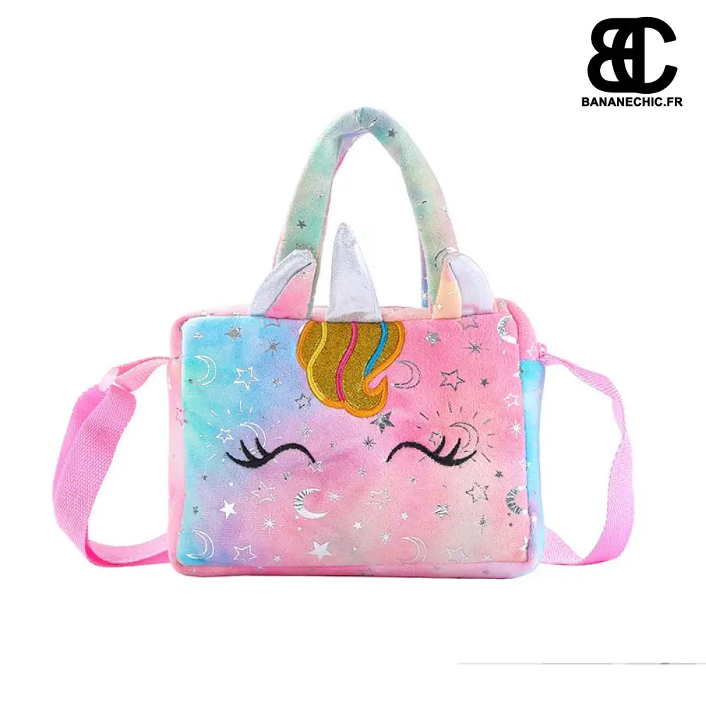 Sacoche bandoulière kawai fille rose - Multicolore - banane