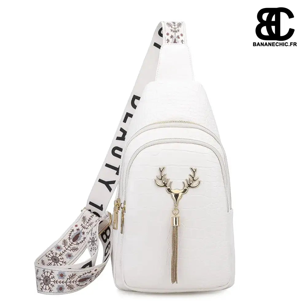 Sacoche bandoulière vert élégant - Blanc - banane - Banane