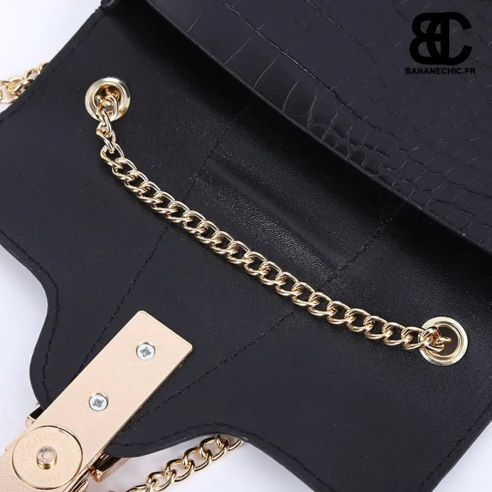 Sacoche chic cuir croco femme - banane - Banane Chic ™