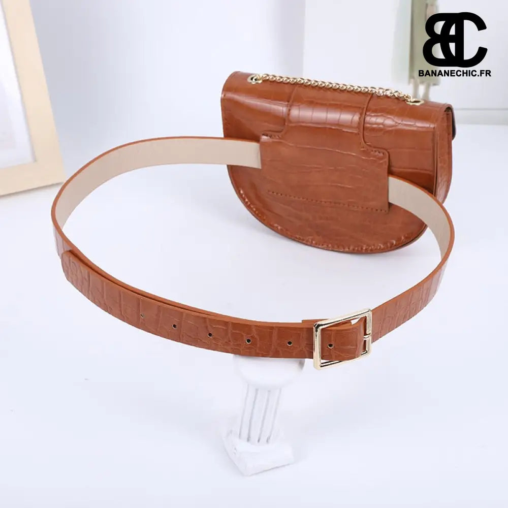 Sacoche chic cuir croco femme - banane - Banane Chic ™