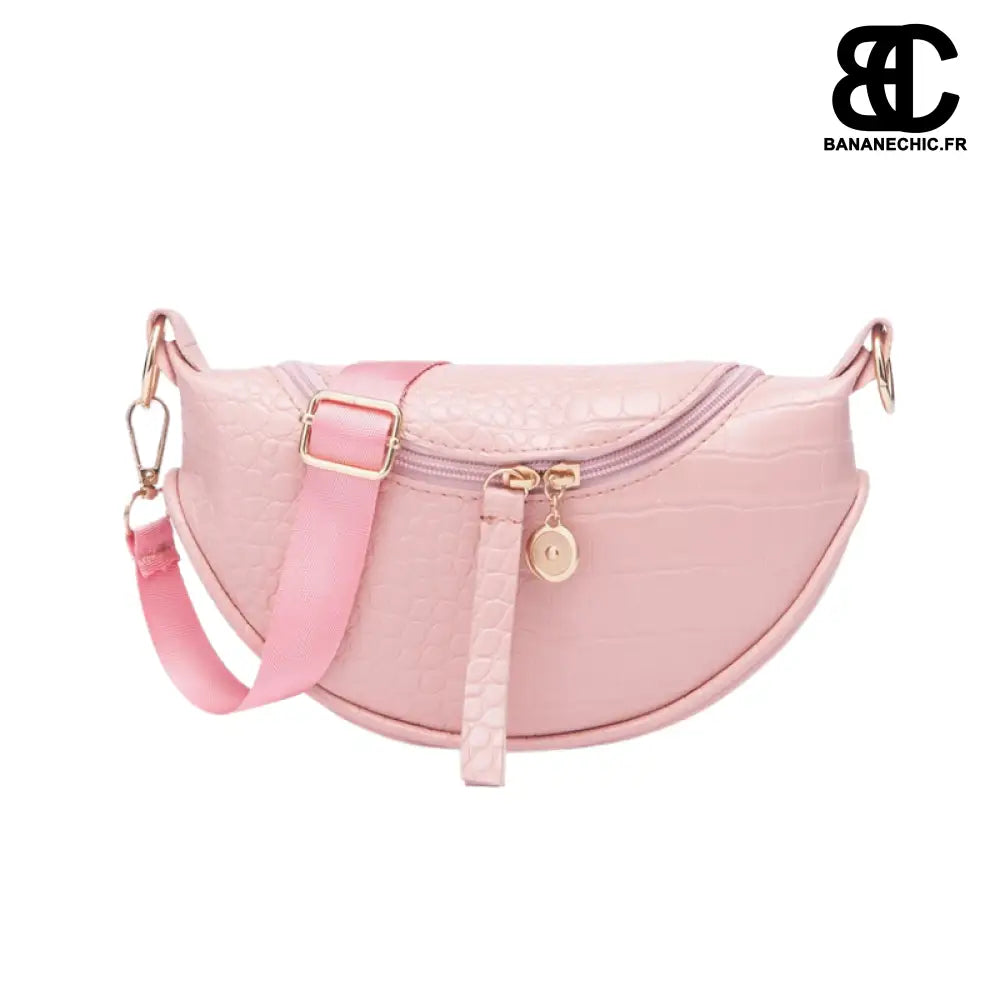 Sacoches en cuir femme - Rose - Sac Banane - Banane Chic ™