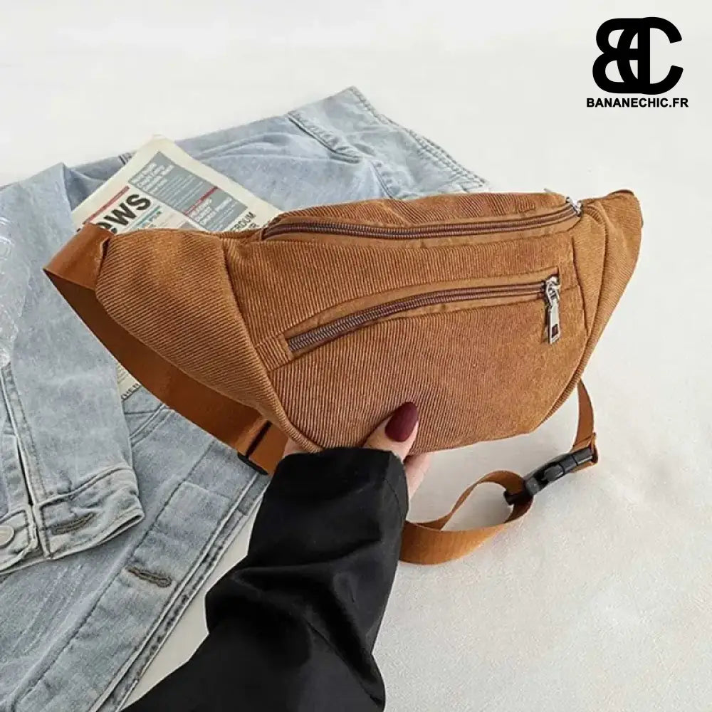 Velours Banane Mode Sacoche - Sac Banane - Banane Chic ™